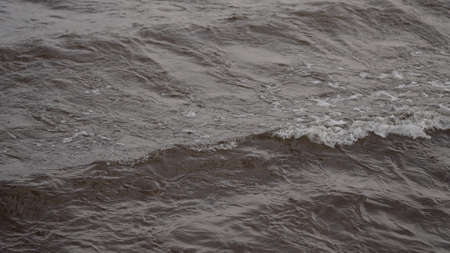 waves on water surface closeupの写真素材