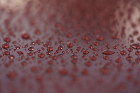 Water drops on a hydrophobic car paint surfaceの写真素材