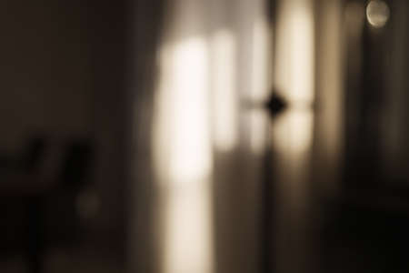 Defocused indoor background with natura sunlight from windowsの写真素材