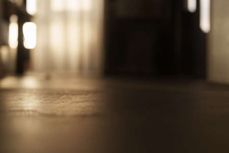 Low angle closeup indoor shot of interior with natural light