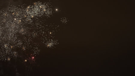 fireworks in dark sky, celebratation
