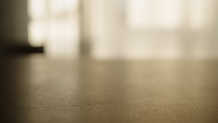 Closeup photo of concrete countertop with window light
