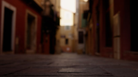 Villefranche-sur-Mer, France, Circa March, 2023: View of narrow streeet of Villefranche-sur-Mer