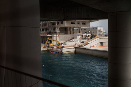 MONTE CARLO, MONACO - 9 March 2023: Construction of the New buildings called Mareterra