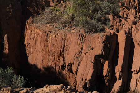 red rocks in Saint Raphael French Riviera coast line