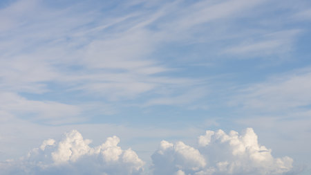 Sky blue with beautiful natural white clouds