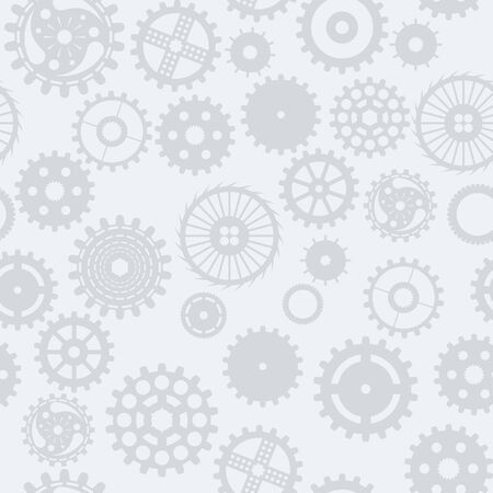 pattern seamless texture background gear wheel turns bright white.のイラスト素材