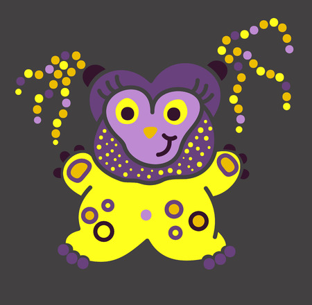 Monster creature essence bacteria virus in a warm jacketのイラスト素材