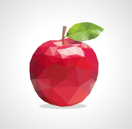 polygonal appleの写真素材