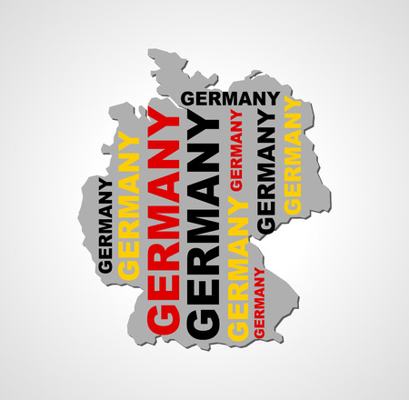 contour of the country called in the color of its flag GERMANYの写真素材