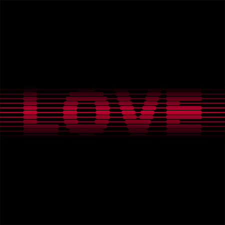 word love from red lines on blackのイラスト素材