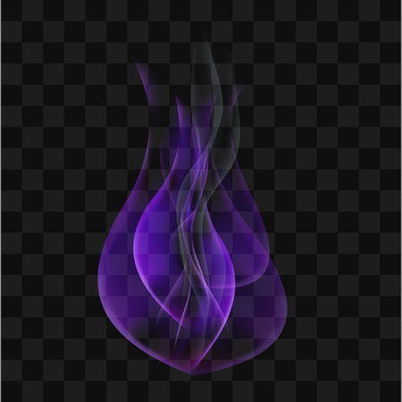 Blue gas Fire flames on transparent backgroundのイラスト素材