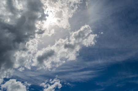 The sun on a cloudy day