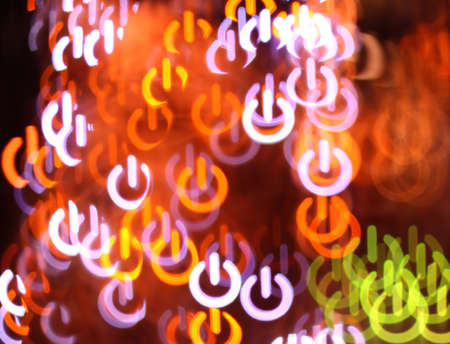 Abstract colorful bokeh background image caused by shooting out of focus of light at nightの写真素材