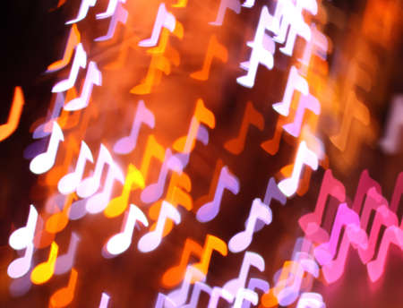 Abstract colorful bokeh background image caused by shooting out of focus of light at nightの写真素材
