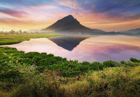 Abstract background of beauty nature at the time of sunrise and sunsets