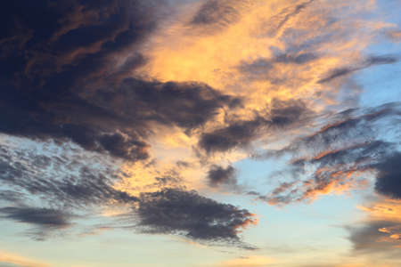 Natural background of the colorful sky and cloud, During the time sunrise and sunset