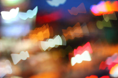 Multicolour bokeh ribbon shape ,the art from night lights