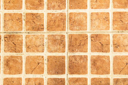 background patterned tile brown floor In square shape