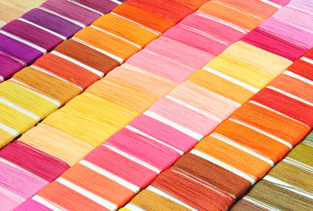swatch of colorful thread
