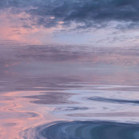 Natural background of the colorful sky and beautiful water reflection, During the time sunrise and sunsetの写真素材