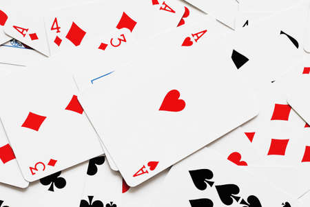 The background image of playing cards multiple numbersの写真素材