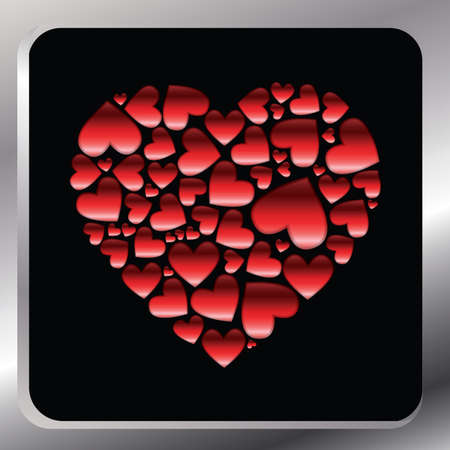 Valentines composition of the hearts. Vector illustration.のイラスト素材