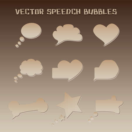 Speech bubbles vector for use in symbolic dialogue and communicationのイラスト素材