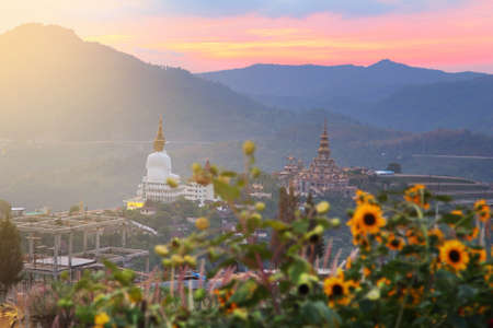 (Wat Phra That Pha Son Kaew) Buddhist Temple at Khao Kho District ,Phetchabun Province in Thailand among beautiful natural. This is a beautiful location and very popular for photographers and touristsの写真素材