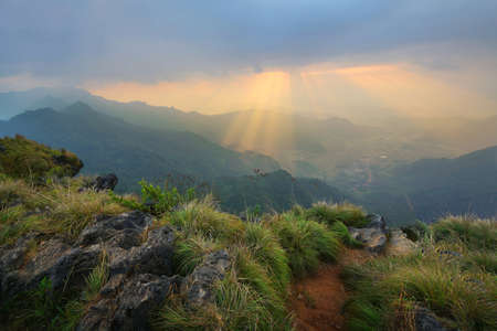 Beautiful landscape of PHU CHEEFA national park at province in Thailand is a very popular for...