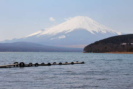 Lake Yamanaka is a point of view Mount Fuji is very popular for photographers and tourists.の写真素材
