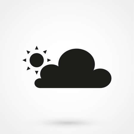 partly cloudy icon vectorのイラスト素材