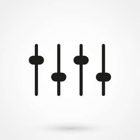 Equalizer icon. Drop shadow silhouette symbol.のイラスト素材