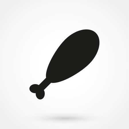 Chicken's leg icon vectorのイラスト素材
