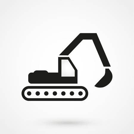 excavator icon vectorのイラスト素材