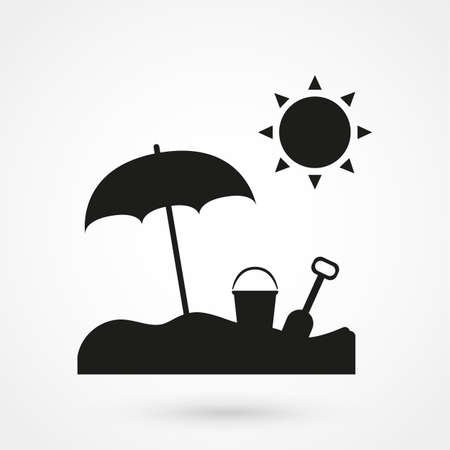 beach iconのイラスト素材