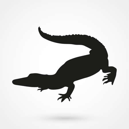 crocodile iconのイラスト素材