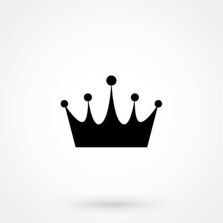Crown Icon in trendy flat style isolated on grey backgroundのイラスト素材