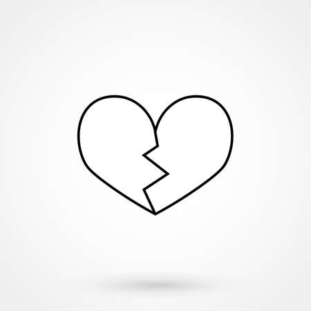 broken heart iconのイラスト素材
