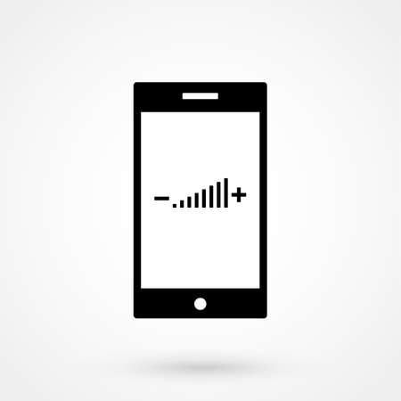 Volume adjustment Icon simple design on a white background. Vector illustrationのイラスト素材