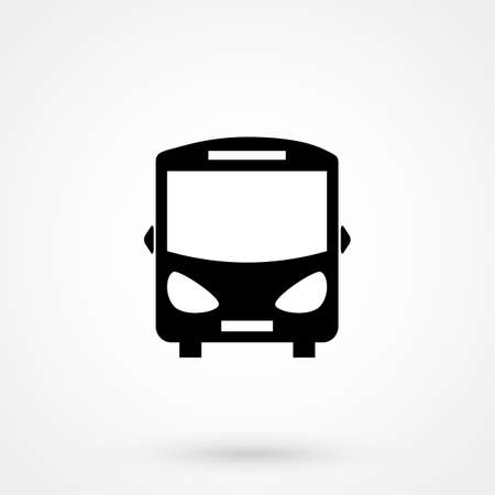 Bus vector icon simple design on a white background. Vector illustrationのイラスト素材