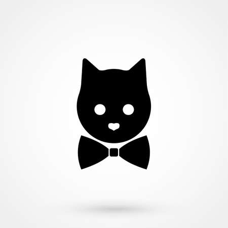 Cat icon simple design on a white background. Vector illustrationのイラスト素材
