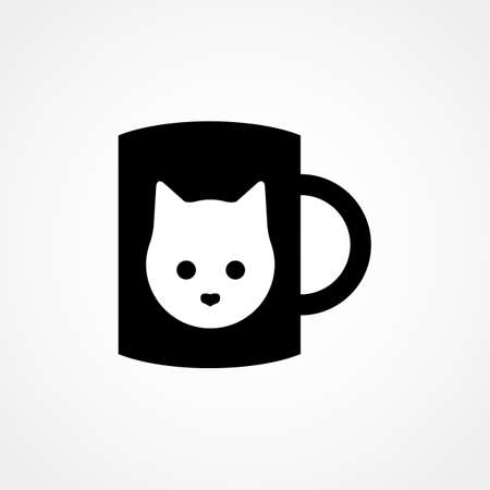 Coffee mug icon simple design on a white background. Vector illustrationのイラスト素材