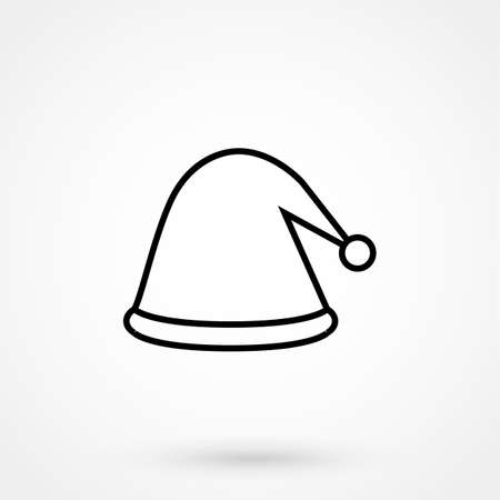 Santa hat icon simple design on a white background. Vector logo illustrationのイラスト素材