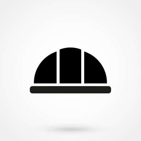 construction helmet icon simple design on a white background. Vector logo illustrationのイラスト素材
