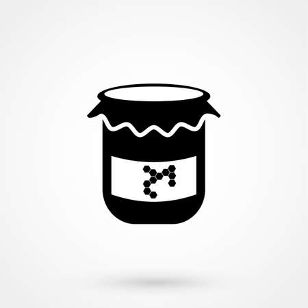 Honey jar icon vectorのイラスト素材