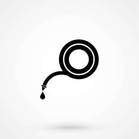 water hose icon, on white backdropのイラスト素材