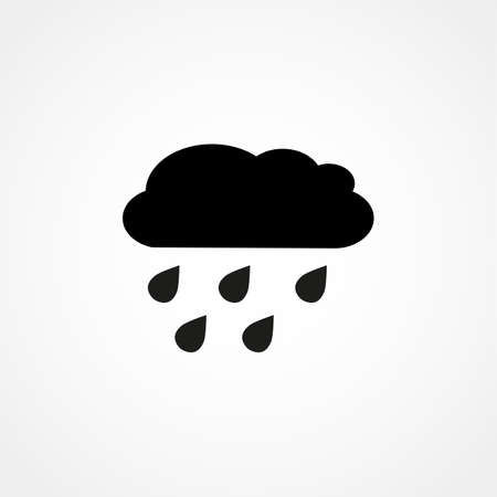 Cloud with rain icon. Simple illustration.のイラスト素材