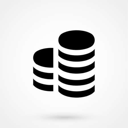 Coins Icon on white background. Vector illustration.のイラスト素材