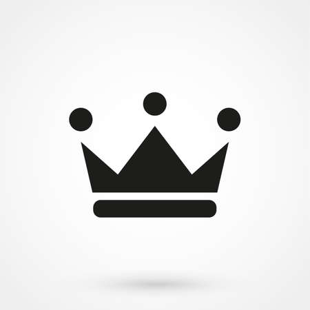 Crown Icon on white background. Vector illustration.のイラスト素材
